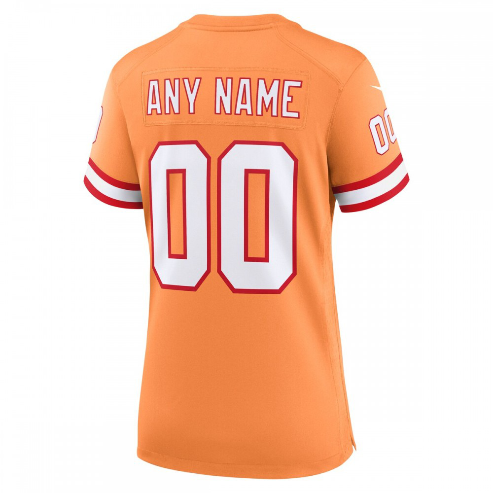 Tampa Bay Buccaneers Nike Women's Custom Throwback Game Jersey - Orange-GridironStore